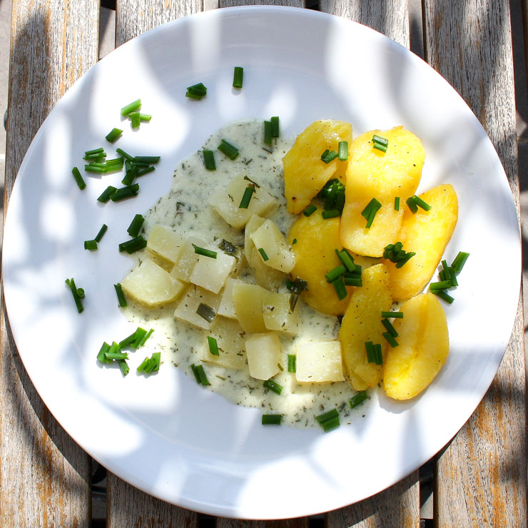 Kohlrabi in Dillsauce mit Zitronenkartoffeln - The Vegetarian Diaries