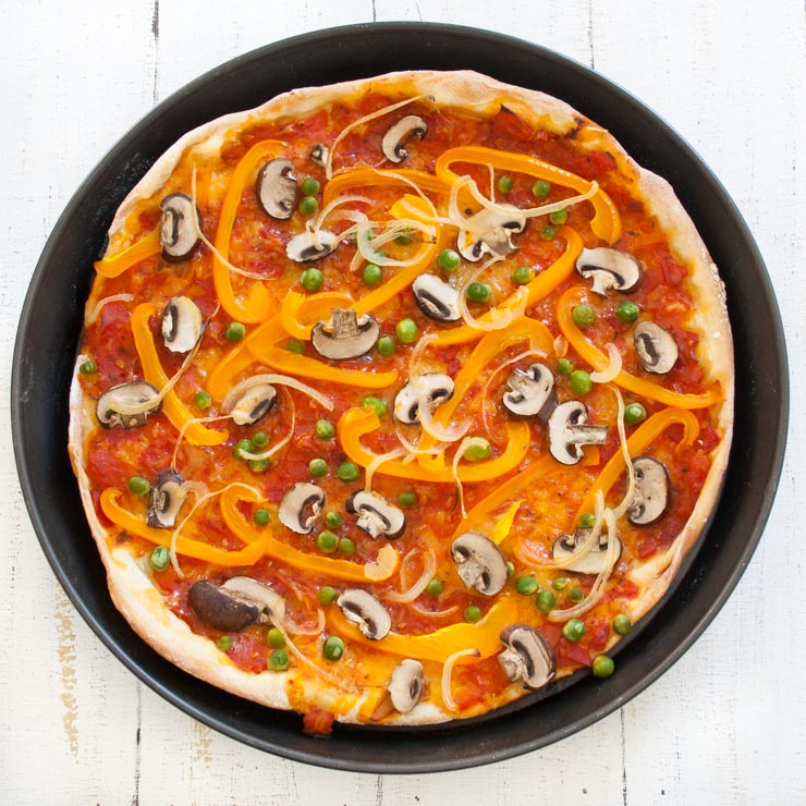 bunte Gemüsepizza - The Vegetarian Diaries