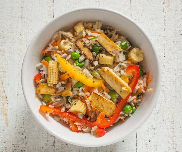 Rezept für Reis mit gebratenem Tofu - The Vegetarian Diaries