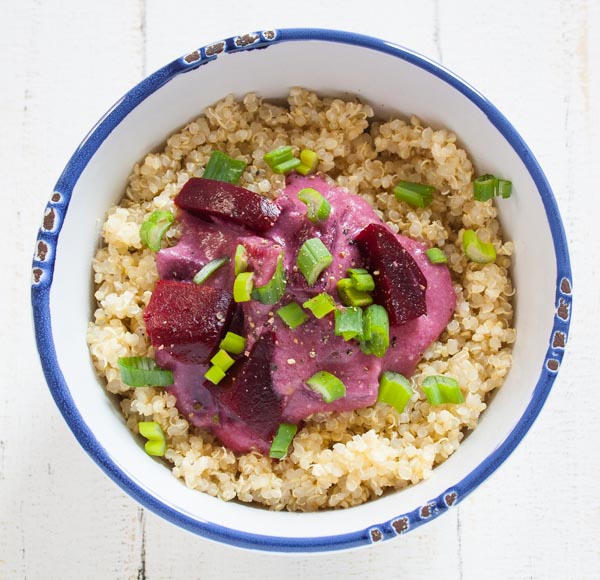 Quinoa mit Rote Bete an einer Bananesoße - The Vegetarian Diaries