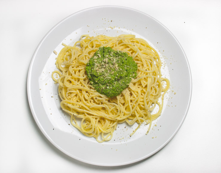 Rucola-Bärlauch-Pesto mit Pasta - The Vegetarian Diaries