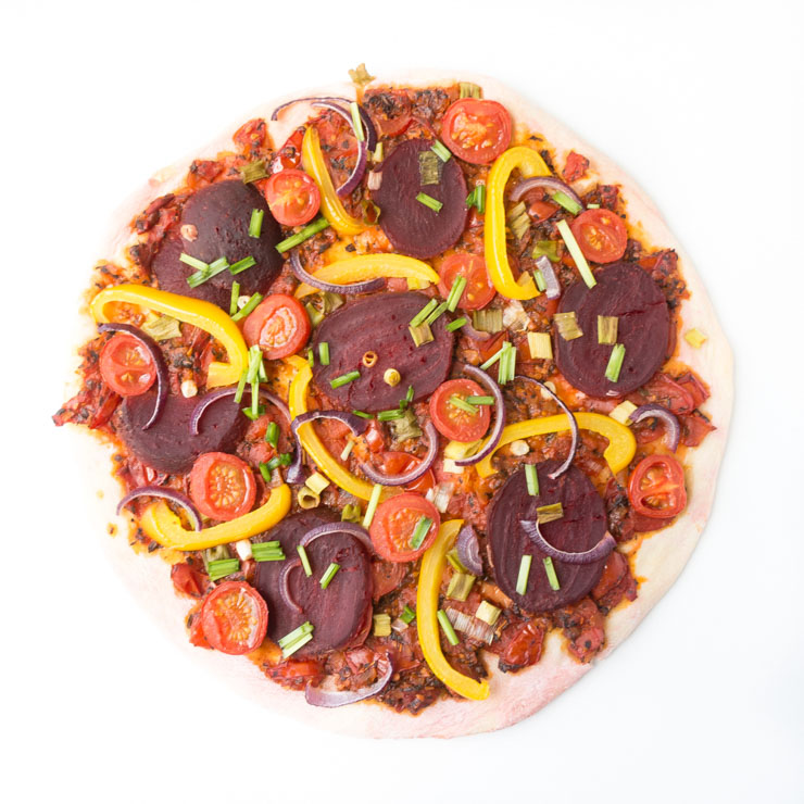 vegane Rote Bete Pizza - Herbst - The Vegetarian Diaries