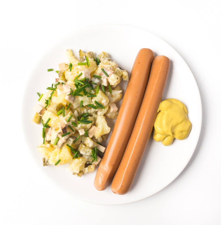 veganer Kartoffelsalat mit Würstchen - The Vegetarian Diaries