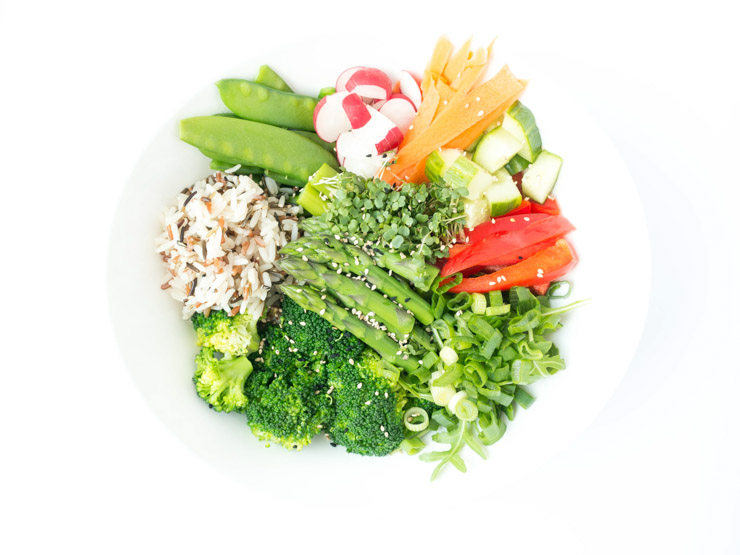 schnelle Bowl mit Spargel, Zuckerschoten - The Vegetarian Diaries