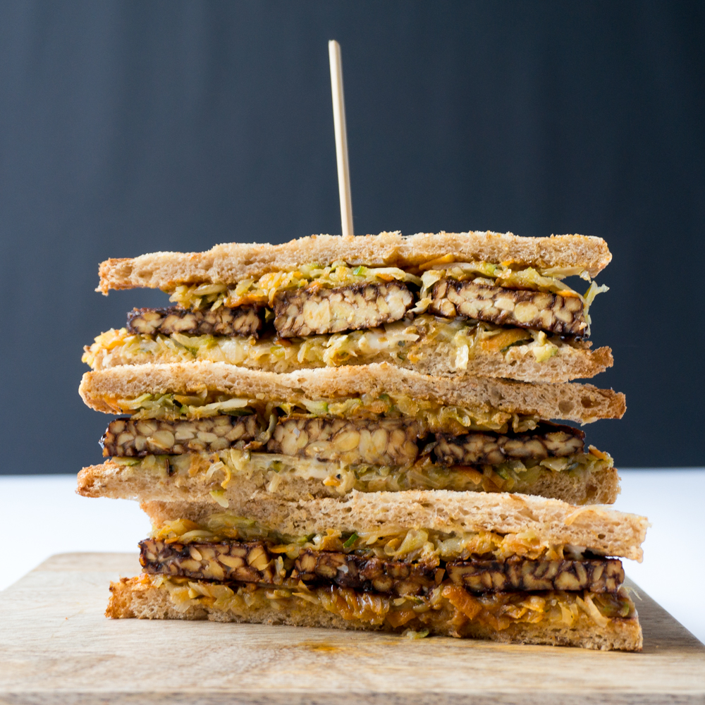 veganes ReubenSandwich mit Tempeh The Vegetarian Diaries