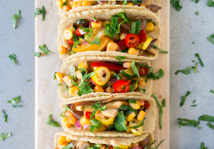 Mexikanische Tacos Mit Fajita Gemuse The Vegetarian Diaries