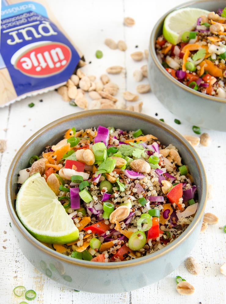 Crunchy Thai Quinoa Salat Mit Erdnussen The Vegetarian Diaries