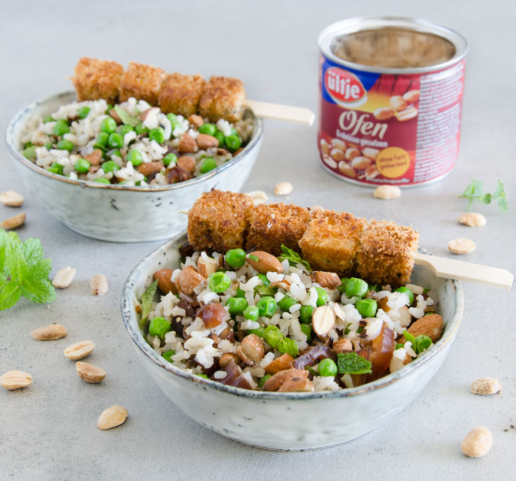 Wildreissalat mit Tofu mit Erdnuss-Panade - The Vegetarian Diaries