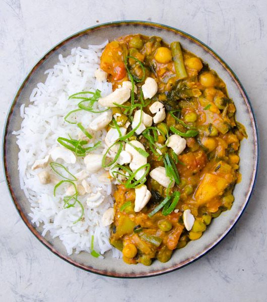 einfaches, indisches Curry mit Reis - The Vegetarian Diaries